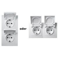 Steckdosen Set McPower Flair Beginner 2S-IP44, 3-teilig, wei&szlig;, IP44