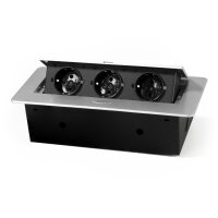 Tisch-Einbausteckdose McPower TS-03S 3x Steckdose, 1,8m...