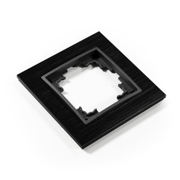 Rahmen McPower Flair, 1-fach, schwarzes Aluminium
