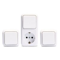 Aufputz-Set McPower Finery Mini, 3-teilig, wei&szlig;