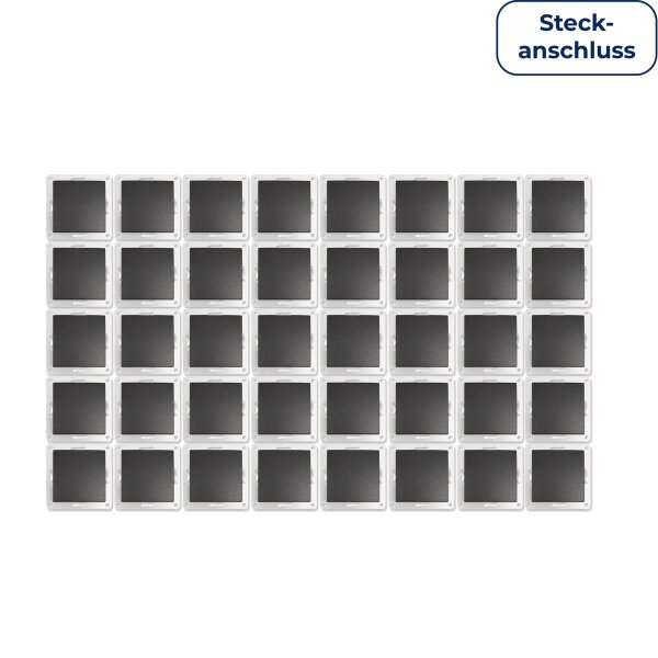 Wechselschalter McPower Flair 250V~/10A, Steckanschluss, anthrazit, 40er-Pack