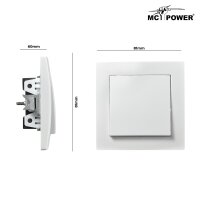 Kreuzschalter McPower Flair, 250V~/10A, UP, wei&szlig;