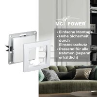 Kreuzschalter McPower Flair, 250V~/10A, UP, wei&szlig;
