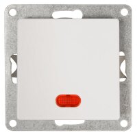 Schalter McPower Cup 250V~/10A, UP, wei&szlig; mit Orientierungs-Leuchte