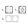 Schalter und Steckdosen Set McPower Flair T&uuml;r 2-fach Profi, wei&szlig;, 3-teilig, Steckanschluss