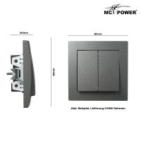 Jalousie-Taster McPower Flair, Hoch und Runter, 250V~/10A, UP, anthrazit