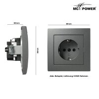 Schutzkontakt-Steckdose McPower Flair 250V~/16A, UP, Einsteckschutz, anthrazit