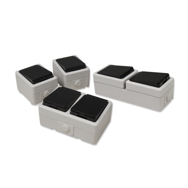 Feuchtraum Set McPower Taff Flur 4-teilig, grau, IP44