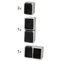 Feuchtraum Set McPower Taff Flur 4-teilig, grau, IP44