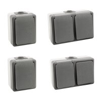 Feuchtraum Set McPower Secure Waschraum 4-teilig, grau, IP44