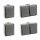 Feuchtraum Set McPower Secure Waschraum 4-teilig, grau, IP44