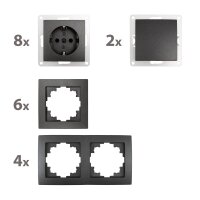 Schalter und Steckdosen Set McPower Flair Standard...