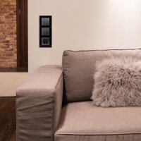 Schalter und Steckdosen Set McPower Flair T&uuml;r 3-fach-Style Glasrahmen