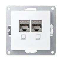 Netzwerk-Dose McPower Flair CAT6A, UP, wei&szlig;,...
