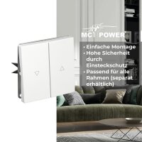 Jalousie-Taster McPower Shallow 250V~/10A, UP, Steckanschluss, wei&szlig;