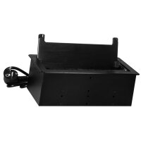 Tisch-Einbausteckdose, 2-fach, 2x USB, 2xRJ45, schwarz,...
