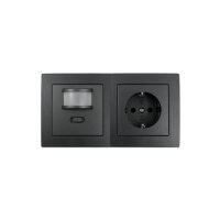 Schalter und Steckdosen Set McPower Flair PIR anthrazit,...