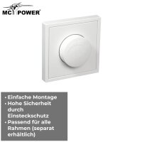 LED-Dimmer f&uuml;r elektronische Trafos McPower Shallow 250V~/300W, wei&szlig;