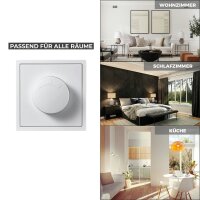 LED-Dimmer f&uuml;r elektronische Trafos McPower Shallow 250V~/300W, wei&szlig;