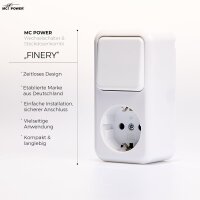 Wechselschalter & Steckdosen Kombination McPower Finery, AP, wei&szlig;