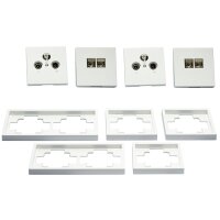 Schalter und Steckdosen Set McPower Shallow Multimedia,...