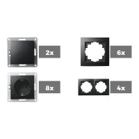 Schalter und Steckdosen Set McPower Flair Standard, matt...