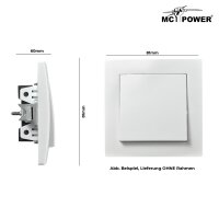 Taster McPower Flair, 250V~/10A, UP, wei&szlig;