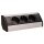 Steckdosenblock Aufbau, schwarz-silber, 3fach, 3680W