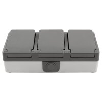 Feuchtraum Dreifach-Steckdose McPower Secure, 250V~/16A,...