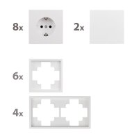 Schalter und Steckdosen Set McPower Shallow Standard...