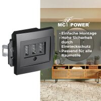TAE-NFN-Anschlussdose McPower Flair UP, matt schwarz, 3x 6-polig
