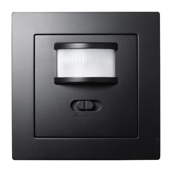 Unterputz IR Bewegungsmelder McPower Flair 160&deg;, 750W ,LED geeignet, matt schwarz