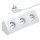 Steckdosenblock McPower Flair 250V~/16A, wei&szlig;, 3-fach, 2m Kabel und Stecker
