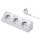 Steckdosenblock McPower Flair 250V~/16A, wei&szlig;, 3-fach, 2m Kabel und Stecker