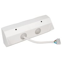 Steckdosenblock McPower Flair Aufbau, wei&szlig;, 2-fach Schutzkontakt + Schalter