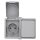 Feuchtraum Kombi-Dose McPower Secure 250V~, Schalter+Steckdose, IP44, AP, grau