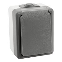 Feuchtraum Steckdose McPower Secure, 250V~/16A, IP44, AP,...