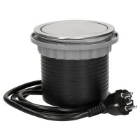Tisch-Einbausteckdose &Oslash;10cm, 3fach, 2 USB 2,4 A,...