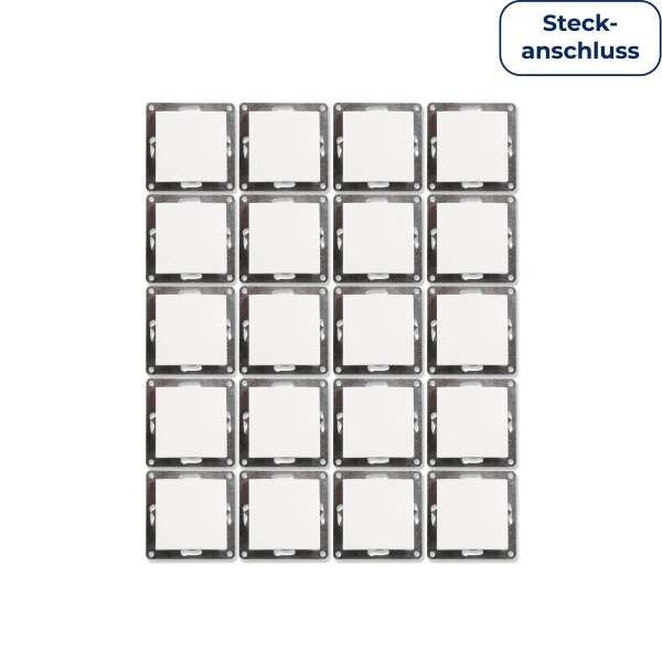 Wechselschalter McPower Flair, 250V~/10A, UP, Steckanschluss, wei&szlig;, 20er-Pack