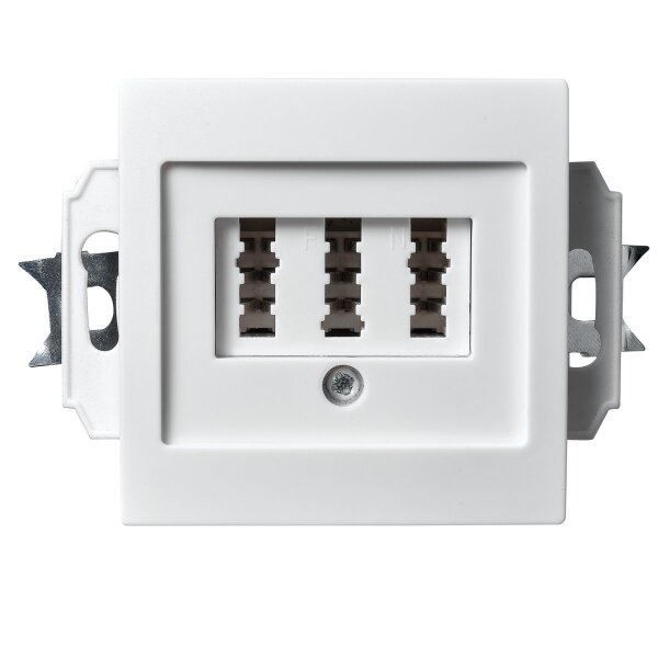 TAE-NFN-Anschlussdose McPower Flair UP, wei&szlig;, 3x 6-polig