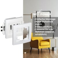 TAE-NFN-Anschlussdose McPower Flair UP, wei&szlig;, 3x 6-polig