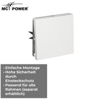 Kreuzschalter McPower Shallow 250V~/10A, UP, Steckanschluss, wei&szlig;
