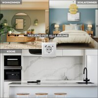 Schutzkontakt-Steckdose McPower Flair 1x USB-C 18W PD, 1x USB-A, wei&szlig;