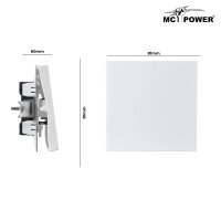 Blindabdeckung / Blende McPower Shallow wei&szlig;
