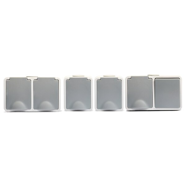 Feuchtraum Set McPower Fix Waschraum, 4-teilig, IP54, Steckanschluss