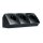 Steckdosenblock McPower Flair Aufbau, matt schwarz, 3-fach Schutzkontakt + USB