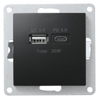 USB-Ladedose McPower Flair 2-fach, USB-C, PD 3.0 20W,...