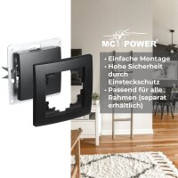 Wechselschalter McPower Flair, 250V~/10A, UP, Steckanschluss, matt schwarz