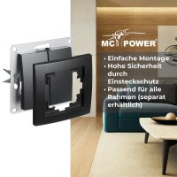 Serien-Schalter McPower Flair, 2-fach, 250V~/10A, UP, matt schwarz