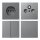 Schalter und Steckdosen Set McPower Shallow Wohnlandschaft, 20-tlg., anthrazit
